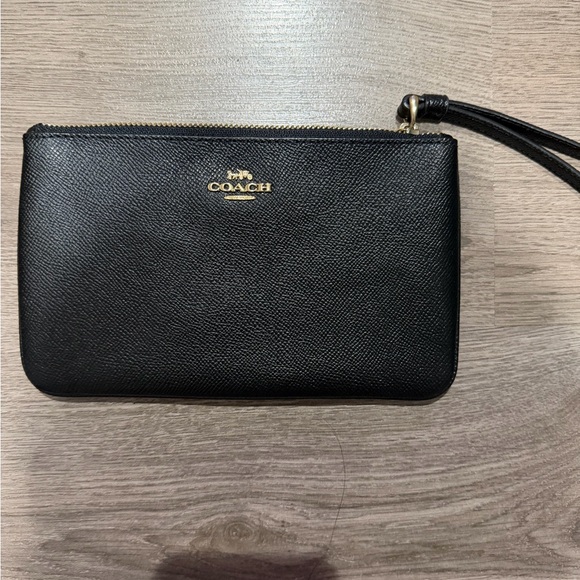 Coach Black Textured Wristlet